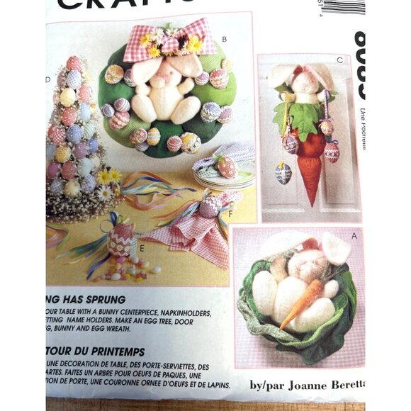 McCalls Crafts 8085 Easter Bunny Decorations Sewing Pattern - Picture 2 of 2